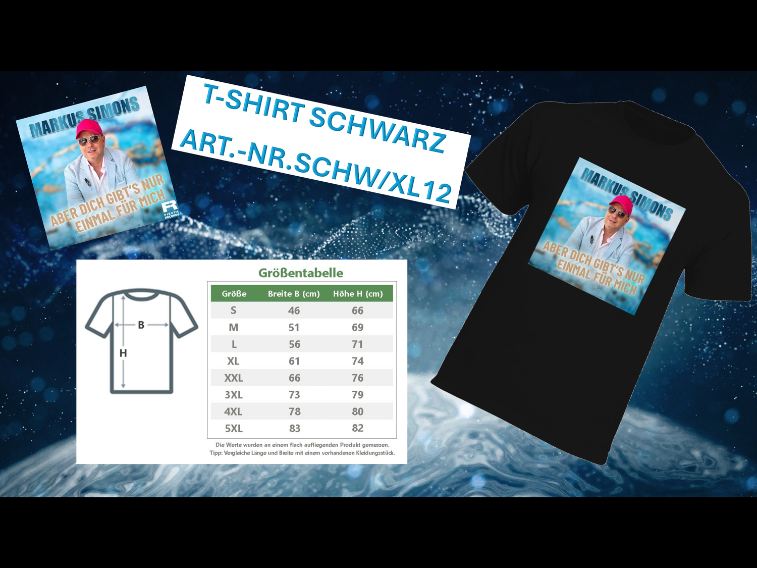 Markus Simons Fan-T-Shirt Schwarz