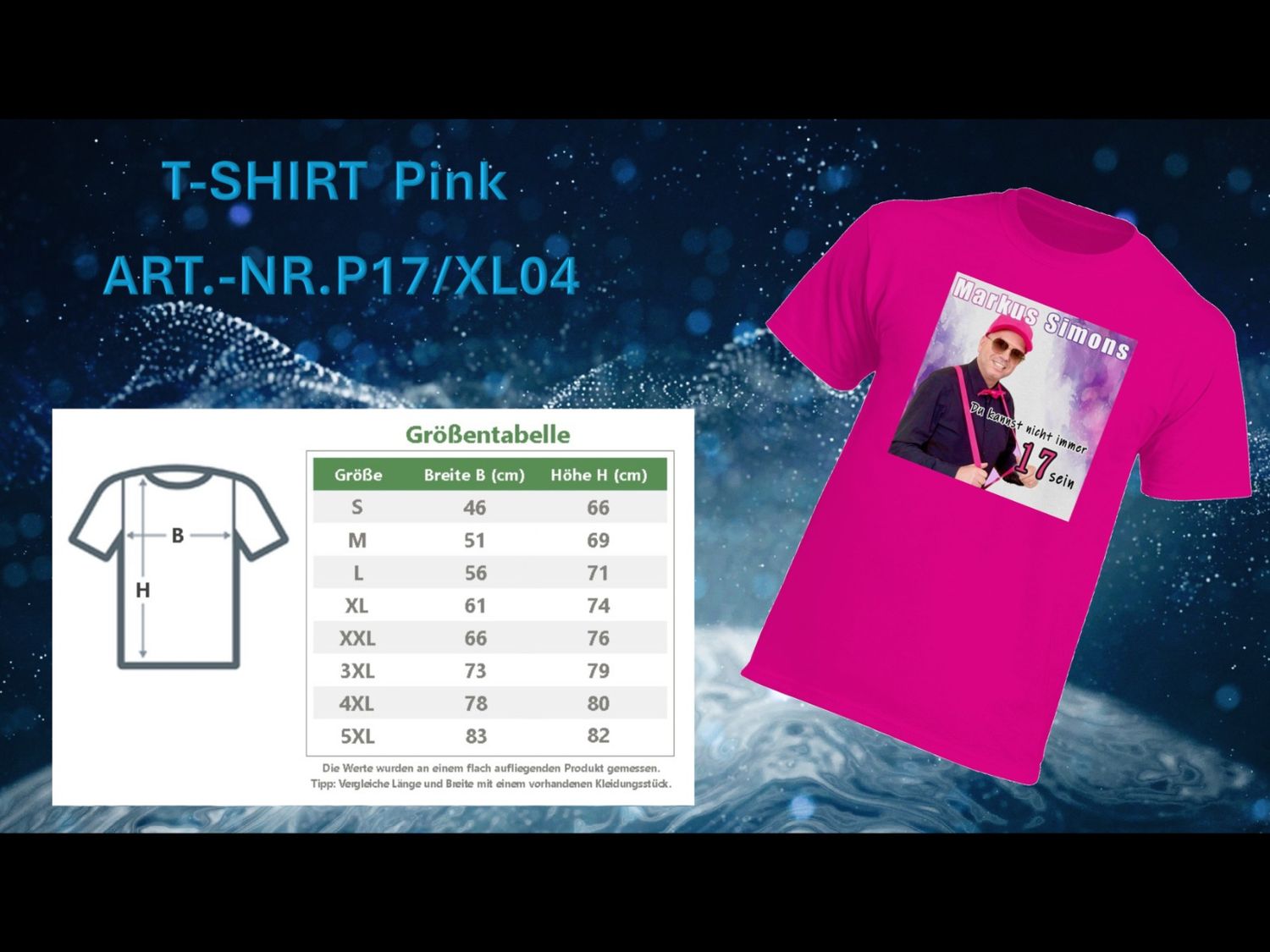 Du kannst nicht immer 17 sein             Fan-Shirt von Markus Simons                 Farbe : Pink                Größe: XL      Rundhals - Ausschnitt
