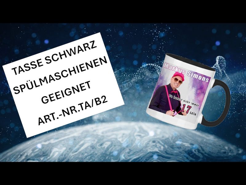 Du kannst nicht immer 17 sein             Fan-Tasse  von Markus Simons     Farbe: Schwarz