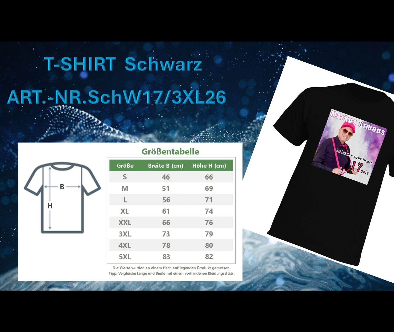 Du kannst nicht immer 17 sein             Fan-Shirt von Markus Simons                 Farbe : Schwarz              Größe: 3XL       Rundhals - Ausschnitt
