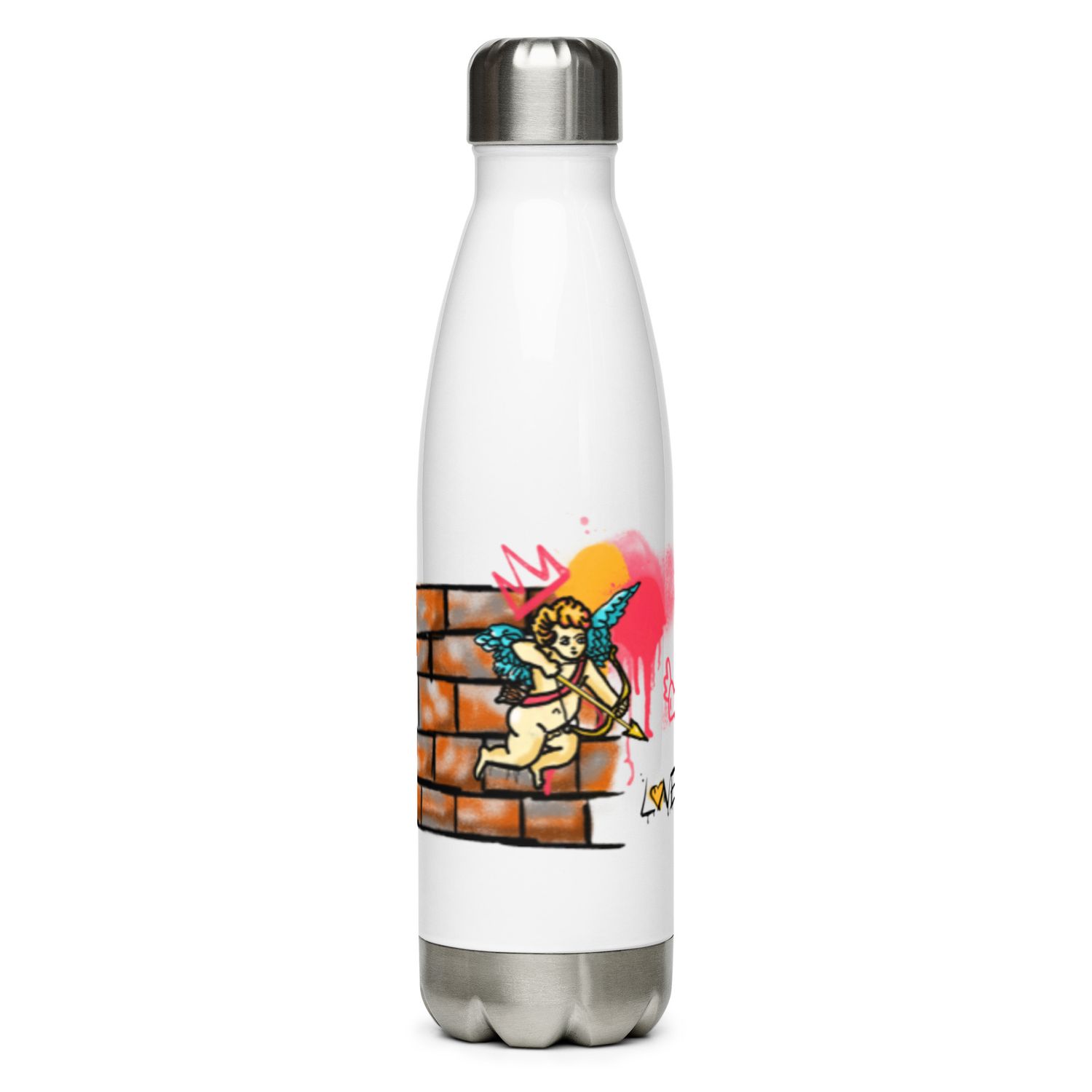 Bouteille acier inoxydable &quot;Love&quot; version blanche