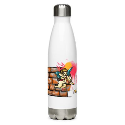 Bouteille acier inoxydable &quot;Love&quot; version blanche