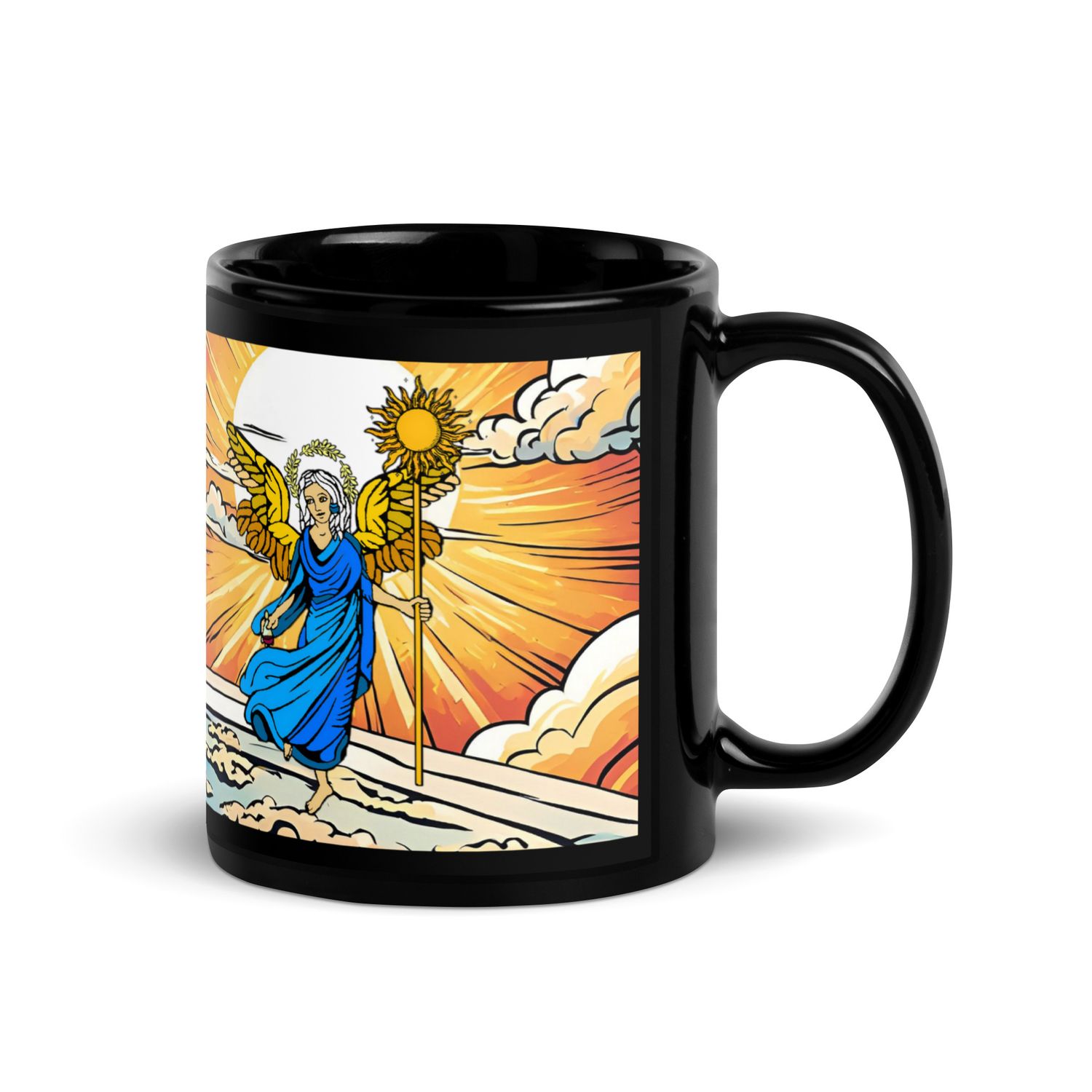 Mug &quot;Ange tutélaire&quot; décor solaire