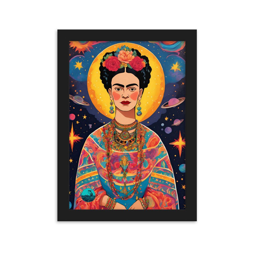 Poster encadré &quot;Cosmic Frida&quot;