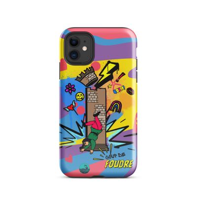 Coque pour iPhone® &quot;Coup de foudre&quot; version pop couleurs