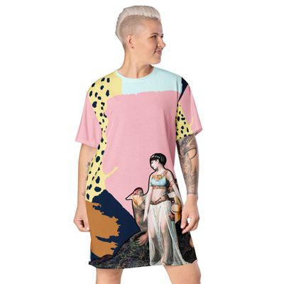 Robe T-shirt oversize &quot;Divine et Fière&quot;