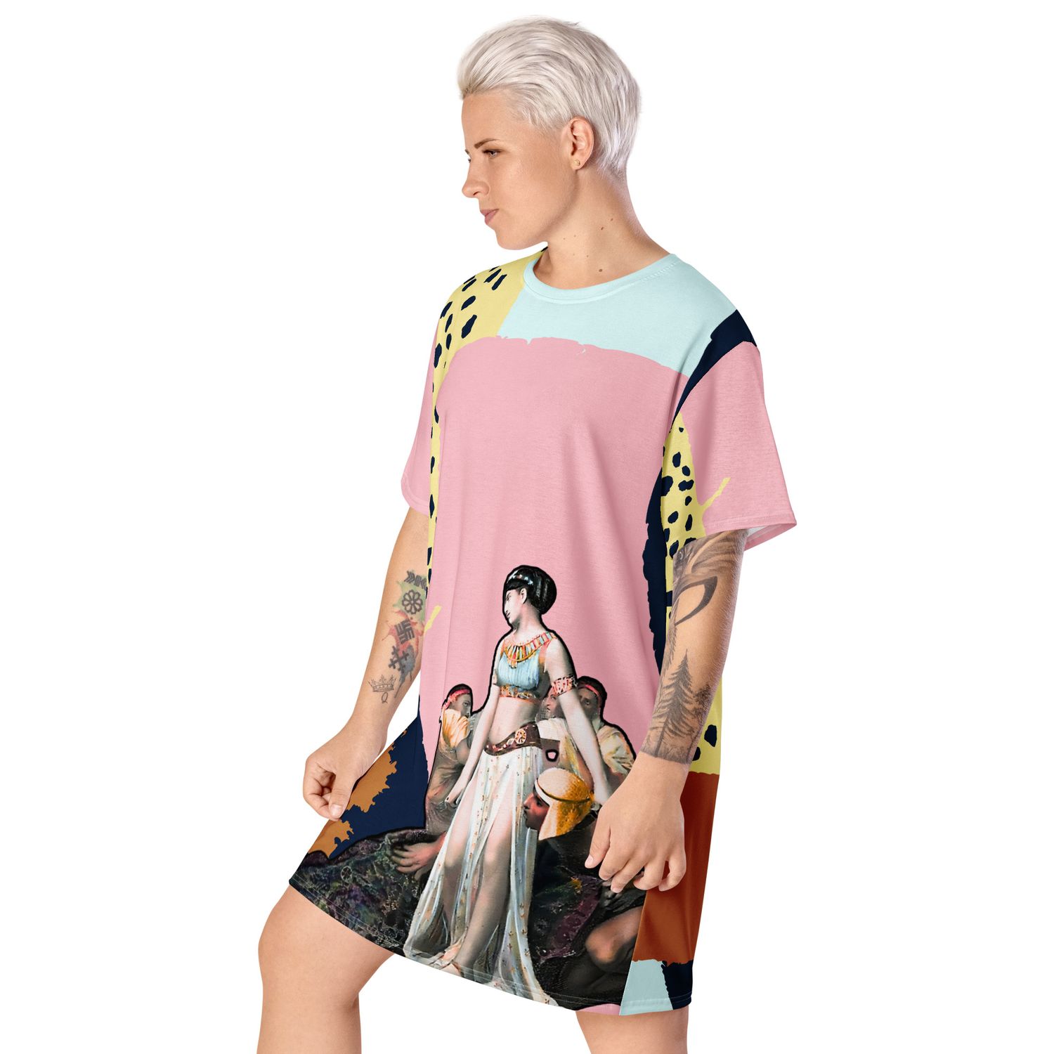 Robe T-shirt oversize &quot;Divine et Fière&quot;