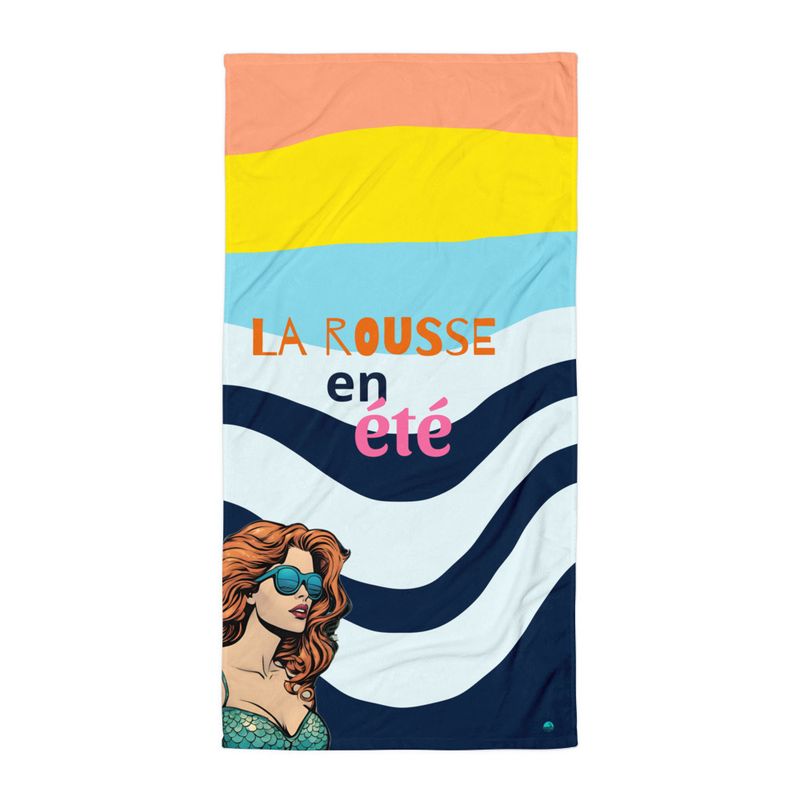 Drap de plage &quot;La rousse en été&quot;