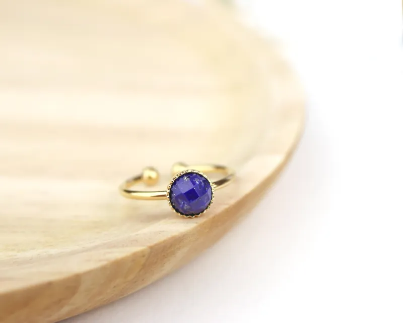Bague Lapis-lazuli – Plaqué Or 18 carats Bague Lapis-lazuli – Plaqué Or 18 carats