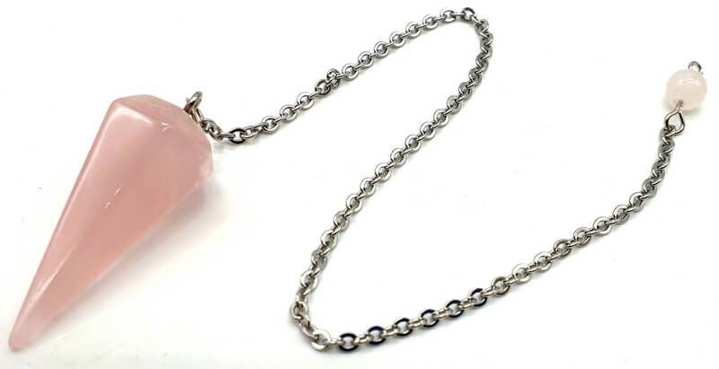 Pendule Conique en Quartz Rose