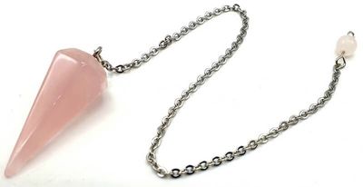 Pendule Conique en Quartz Rose