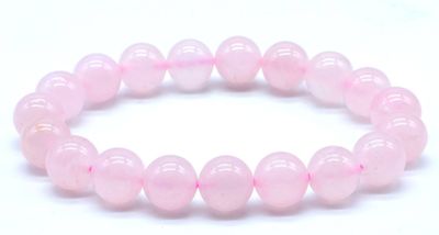 Bracelet Quartz Rose – Perles 10 mm