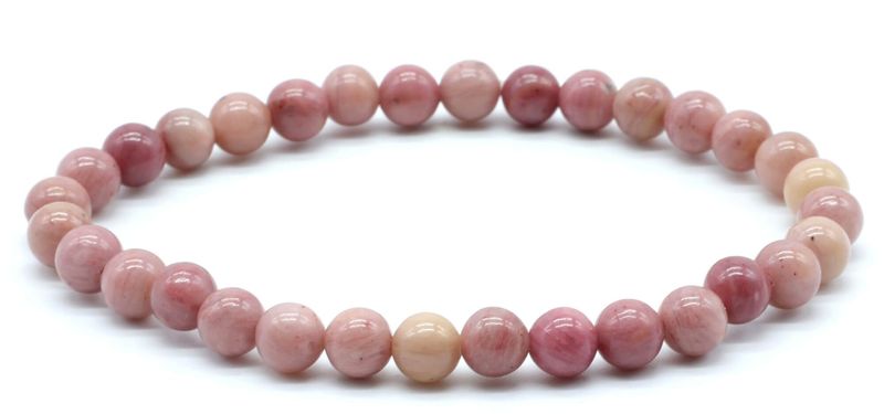 Bracelet Rhodonite Unie – Perles 6 mm Bracelet Rhodonite Unie – Perles 6 mm
