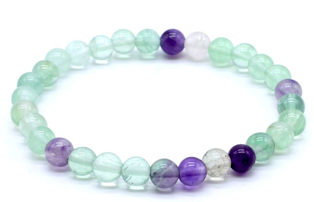 Bracelet Fluorite – Perles 6 mm