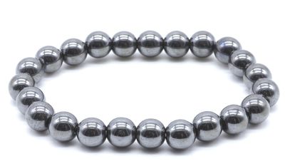 Bracelet Hématite – Perles 8 mm