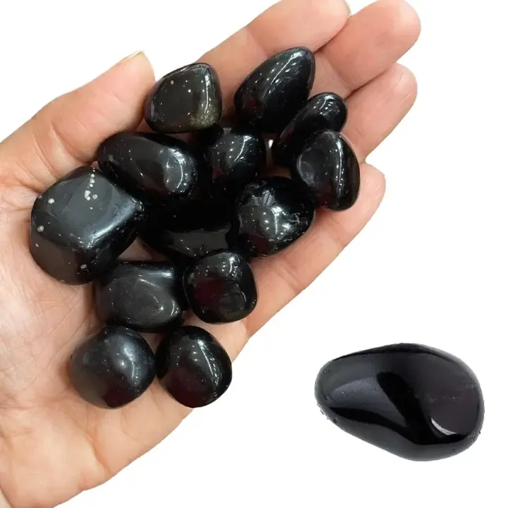 Obsidienne noire du Mexique – Pierre roulée