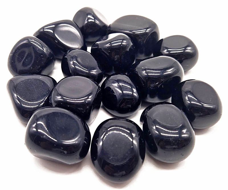 Obsidienne noire du Mexique – Pierre roulée Obsidienne noire du Mexique – Pierre roulée