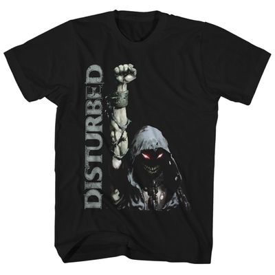 Disturbed Up Yer Fist Mens T Shirt Black Retro Pop Classics