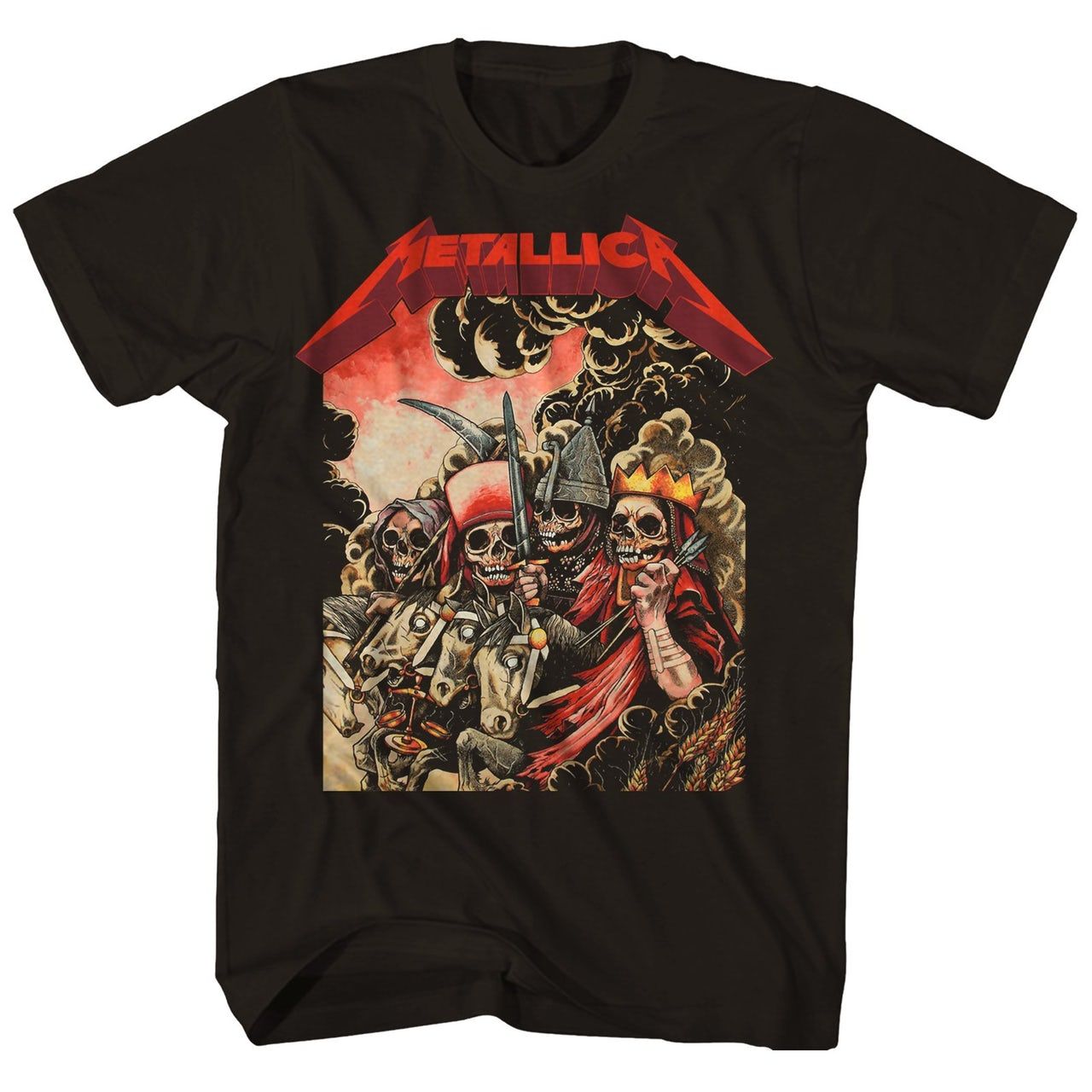 Metallica The Four Horseman Mens T Shirt Black Retro Pop Classics