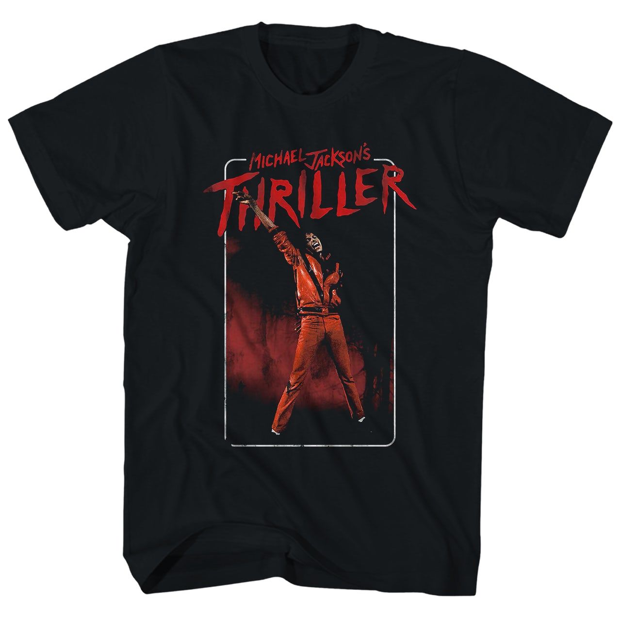 Michael Jackson MJ Thriller Arm Up Mens T Shirt Black Retro Pop Classics