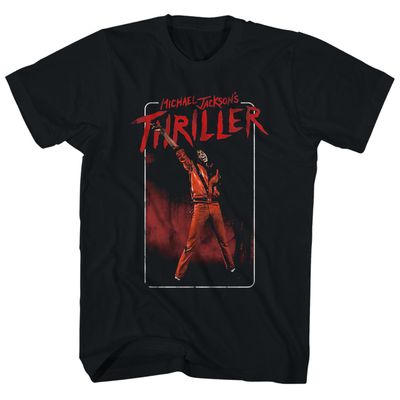 Michael Jackson MJ Thriller Arm Up Mens T Shirt Black Retro Pop Classics