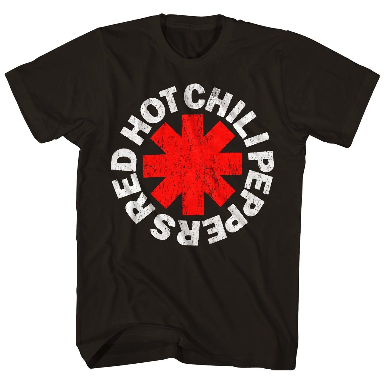 Red Hot Chili Peppers Classic Asterisk Mens T Shirt Black Retro Pop Classics