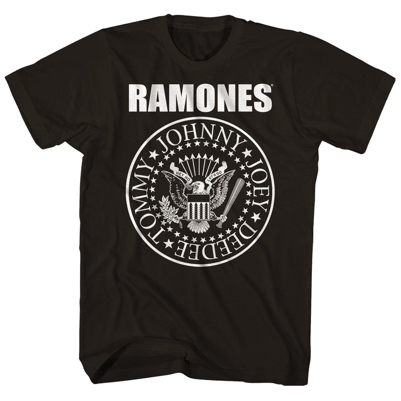 Ramones Seal Logo Mens T Shirt Black Retro Pop Classics