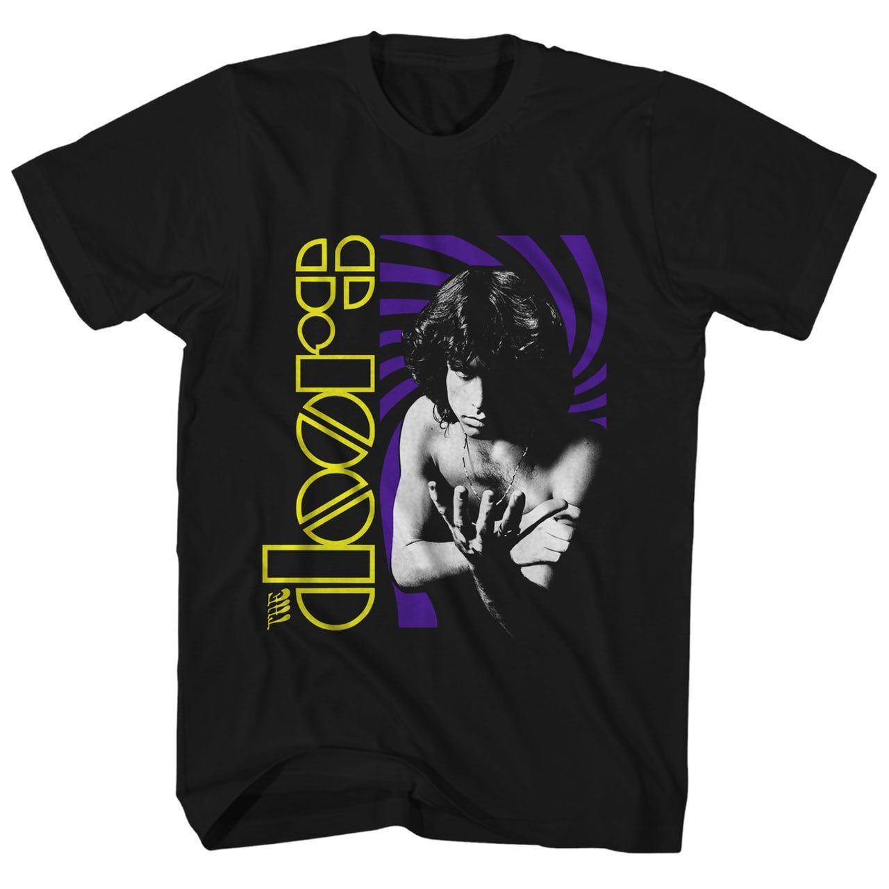 The Doors Jim Morrison Purple Spiral Mens T Shirt Black Retro Pop Classics