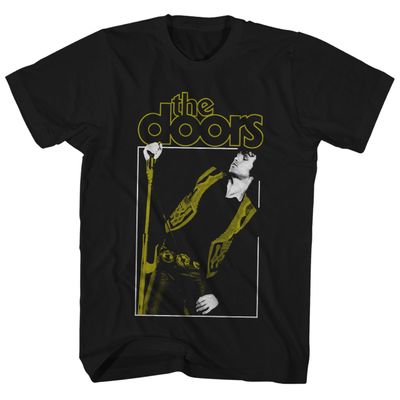 The Doors Jim Morrison Yellow Vest Mens T Shirt Black Retro Pop Classics