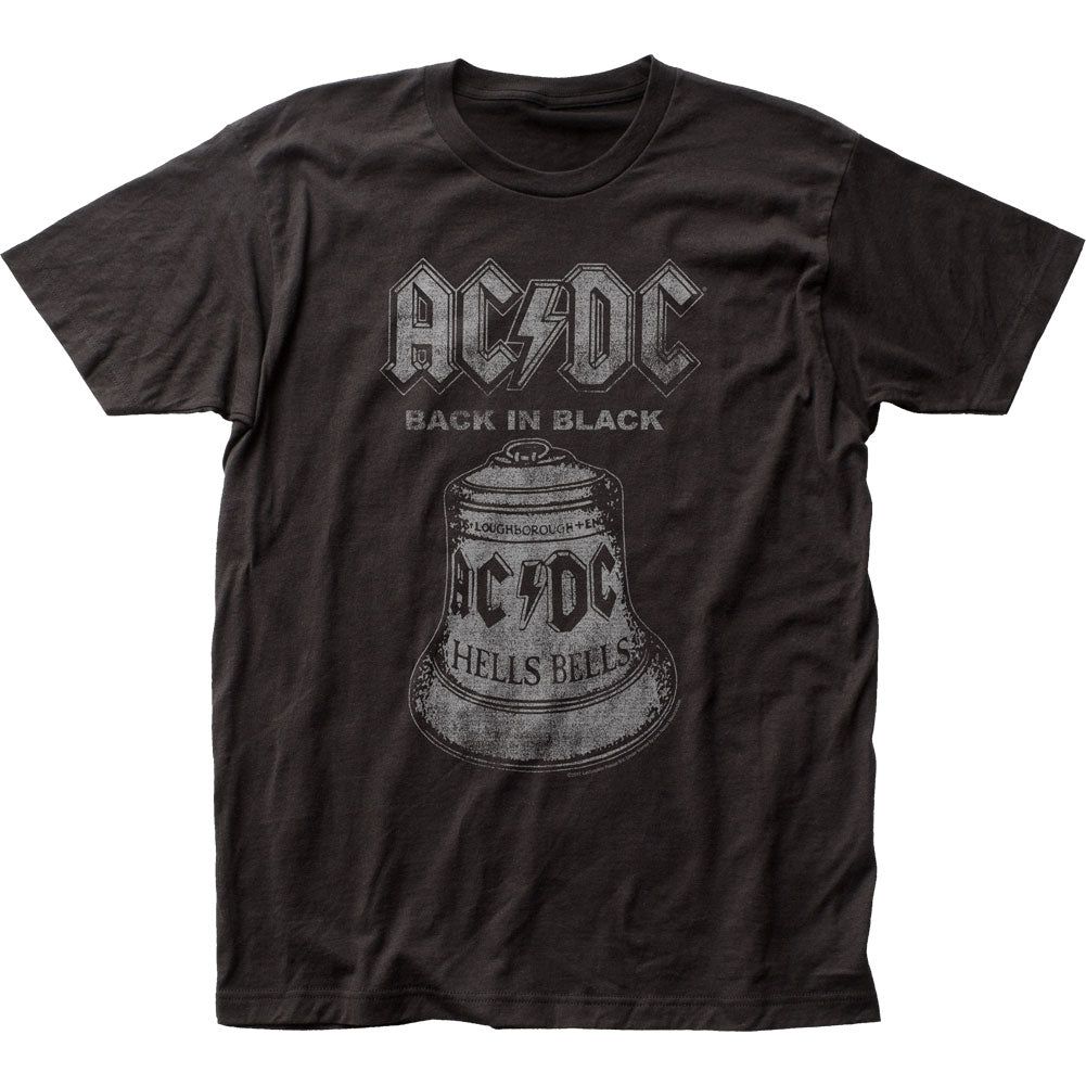 AC/DC Back In Black Hells Bells Mens T Shirt Black Retro Pop Classics