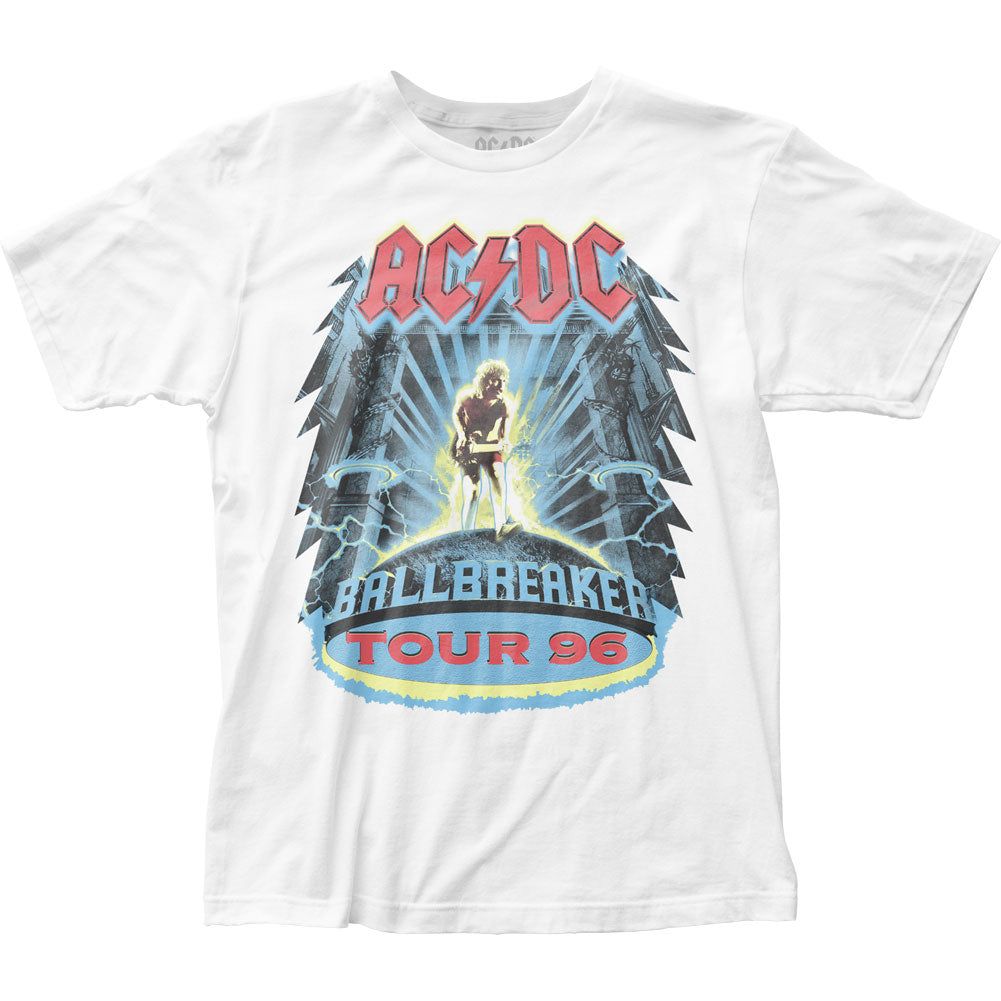 AC/DC Ballbreaker Tour 96 Mens T Shirt White Retro Pop Classics