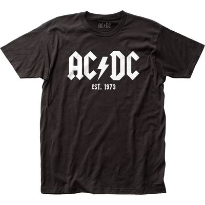 AC/DC Est. 1973 Mens T Shirt Black Retro Pop Classics