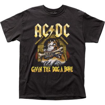 AC/DC Givin The Dog A Bone Mens T Shirt Black Retro Pop Classics