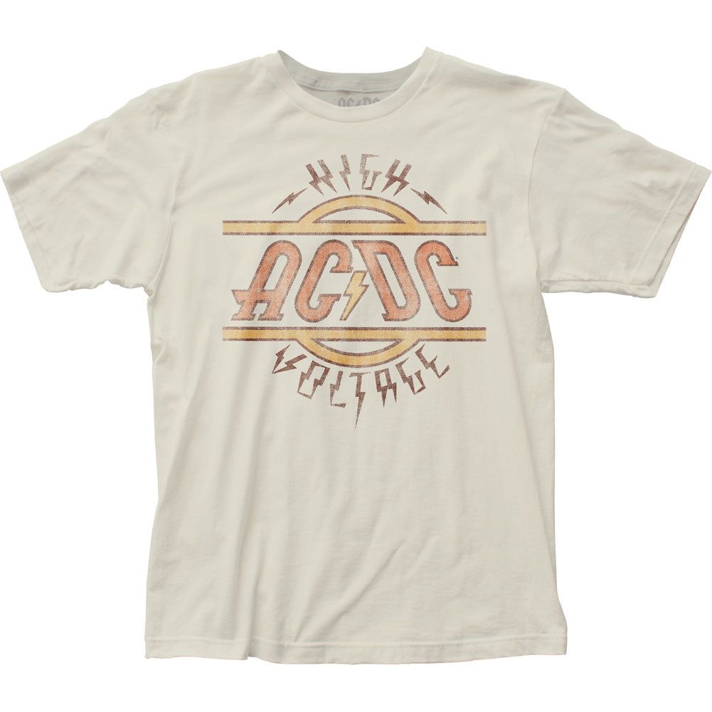 AC/DC High Voltage Mens T Shirt Vintage White Retro Pop Classics