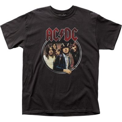 AC/DC Highway to Hell Tour Mens T Shirt Black Retro Pop Classics