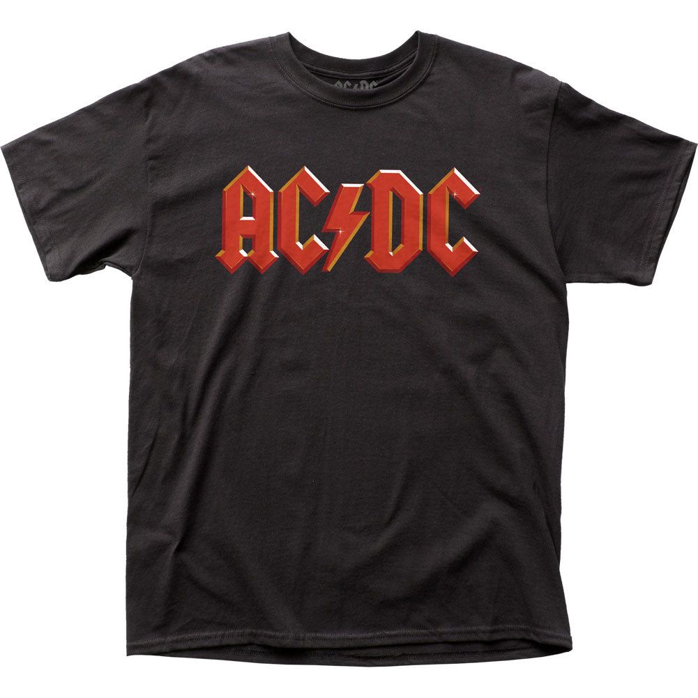 AC/DC Logo Mens T Shirt Black Retro Pop Classics