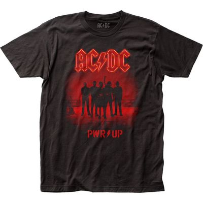 AC/DC PWR Up Mens T Shirt Black Retro Pop Classics