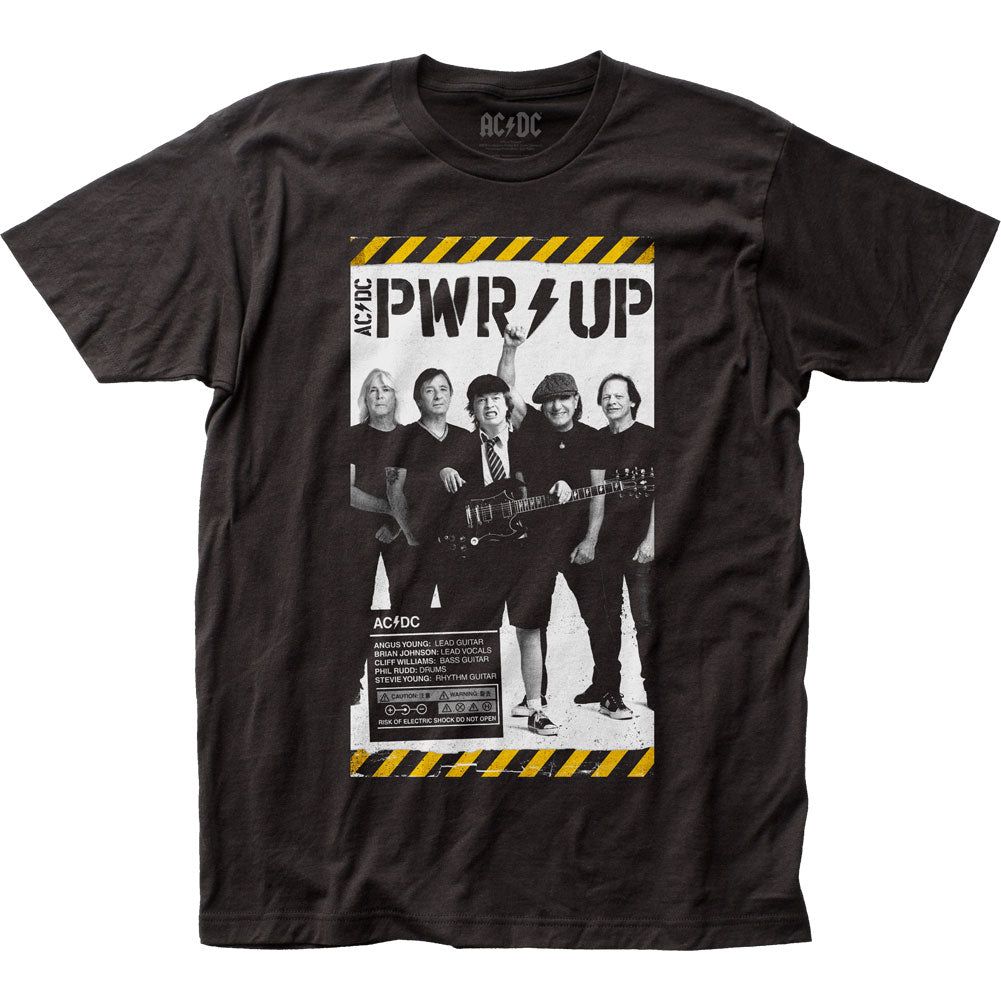 AC/DC PWR Up Poster Mens T Shirt Black Retro Pop Classics