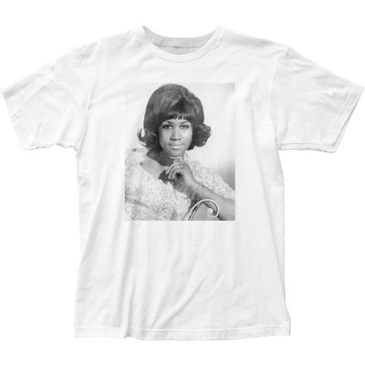 Aretha Franklin Personality Portrait 1 Mens T Shirt White Retro Pop Classics