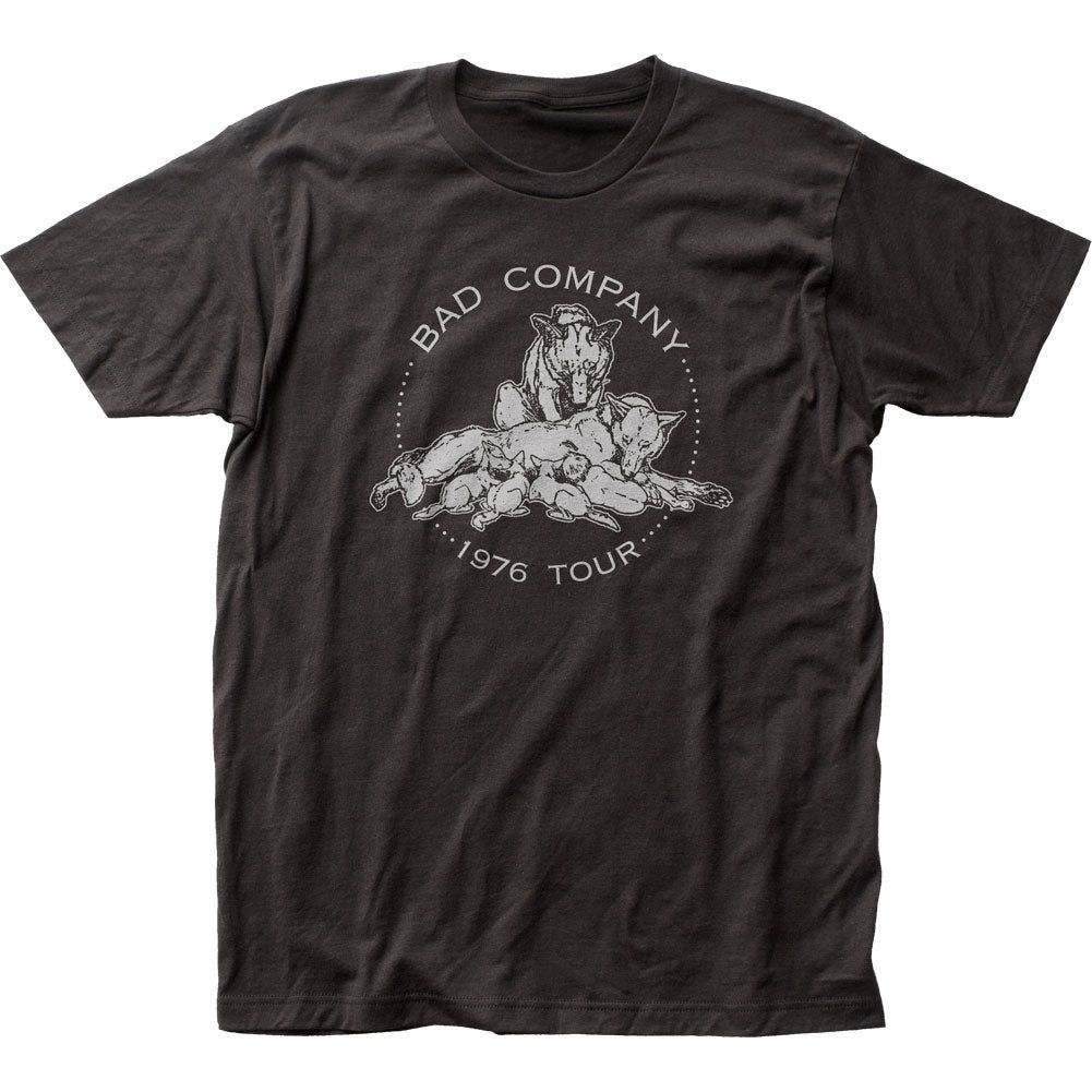 Bad Company 1976 Tour Mens T Shirt Black Retro Pop Classics