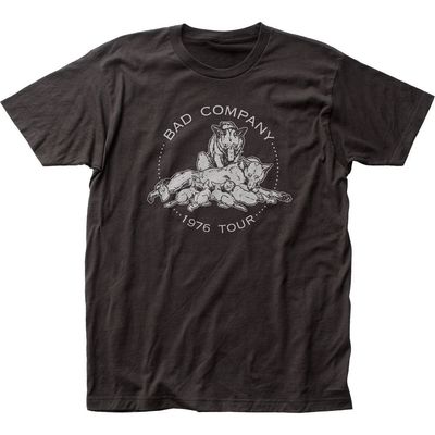 Bad Company 1976 Tour Mens T Shirt Black Retro Pop Classics