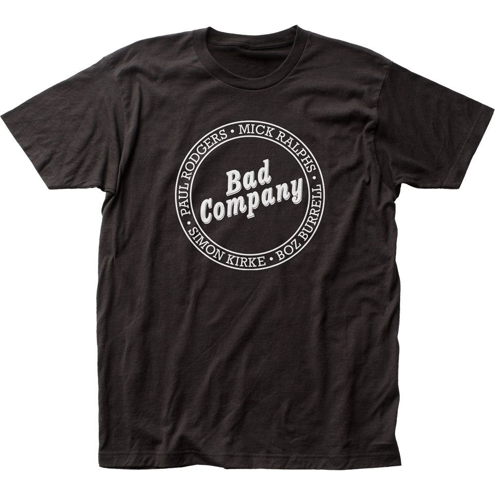 Bad Company Lineup Mens T Shirt Black Retro Pop Classics