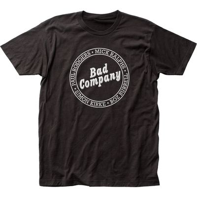 Bad Company Lineup Mens T Shirt Black Retro Pop Classics