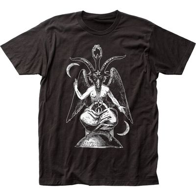 Baphomet Mens T Shirt Black Retro Pop Classics