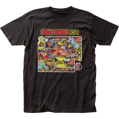 Big Brother &amp; the Holding Co. Cheap Thrills Mens T Shirt Black Retro Pop Classics