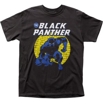 Black Panther Spotlight Mens T Shirt Black Retro Pop Classics