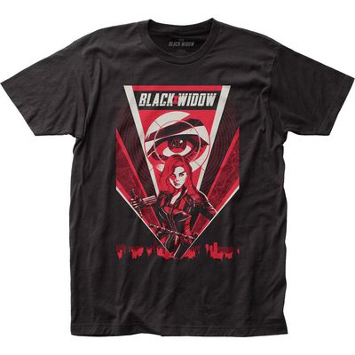 Black Widow 4 Color Poster Mens T Shirt Black Retro Pop Classics