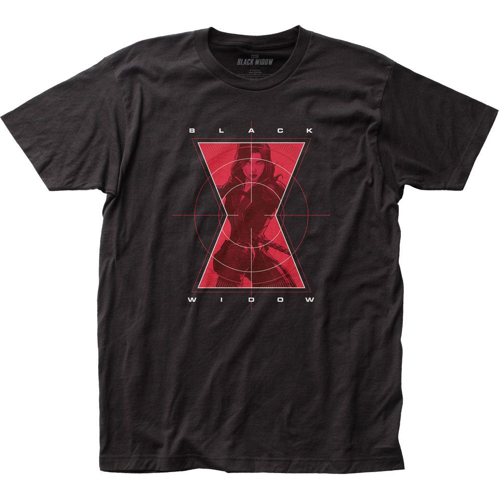 Black Widow Crosshairs Mens T Shirt Black Retro Pop Classics