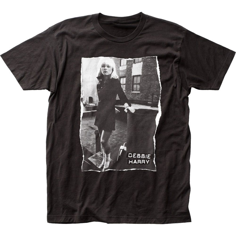 Blondie Debbie Harry Rooftop Mens T Shirt Black Retro Pop Classics