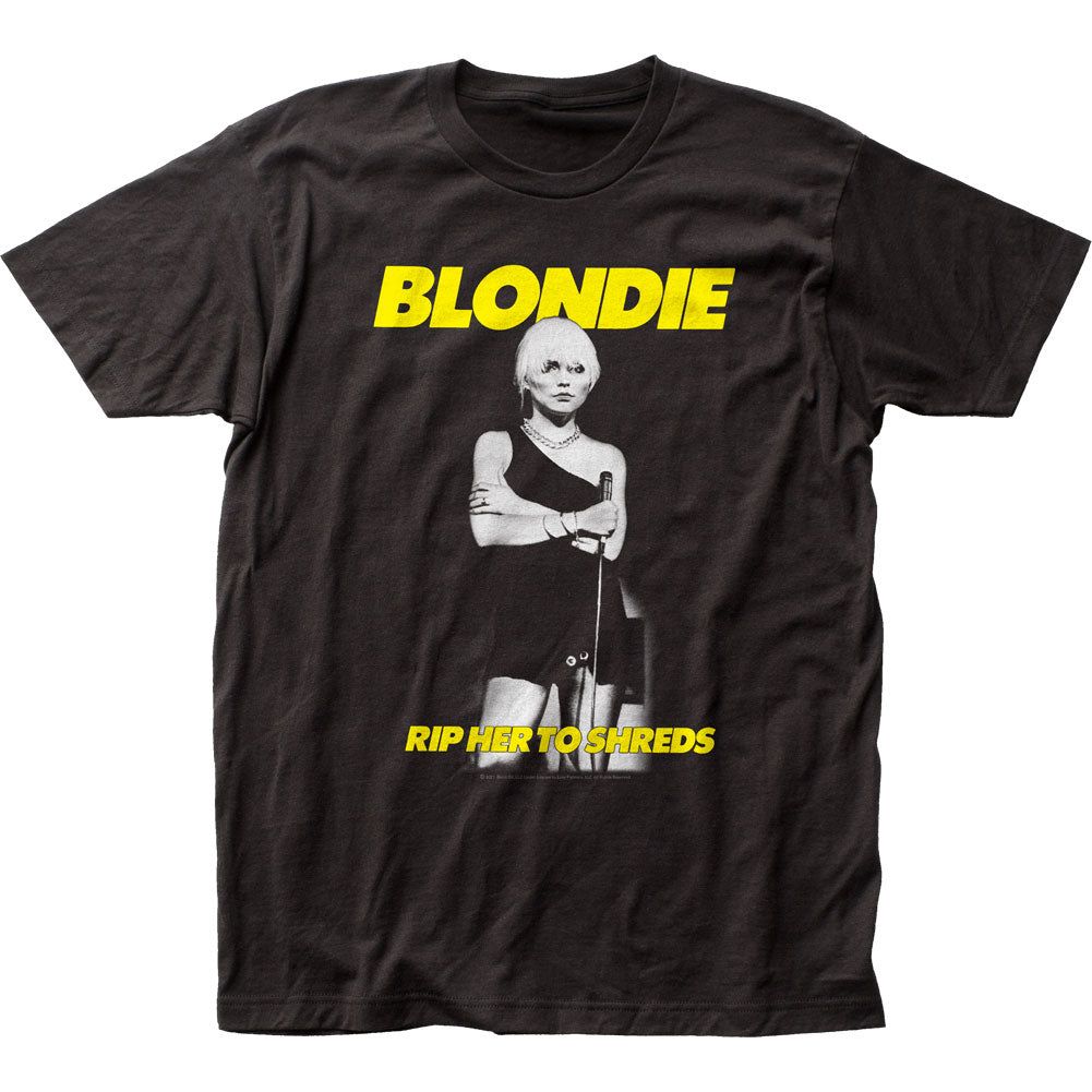 Blondie Rip Her To Shreds Mens T Shirt Black Retro Pop Classics
